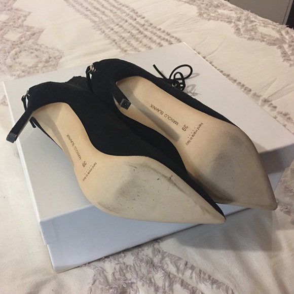 Manolo Blahnik Graco 105 black suede bootie - Picture 5 of 6